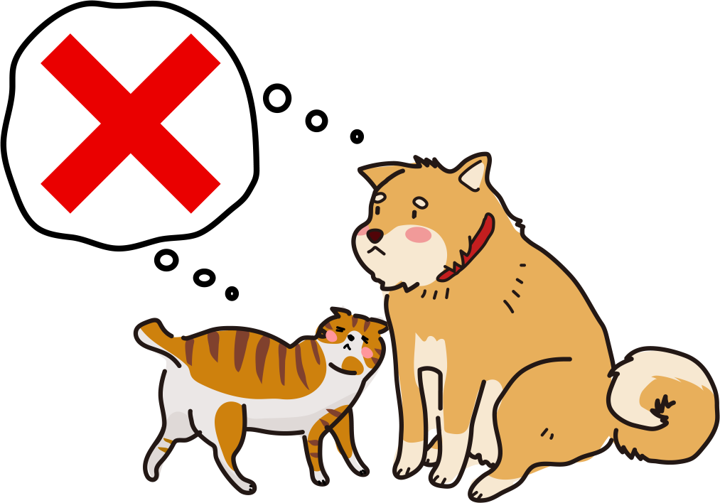 がっかり犬猫のイラスト